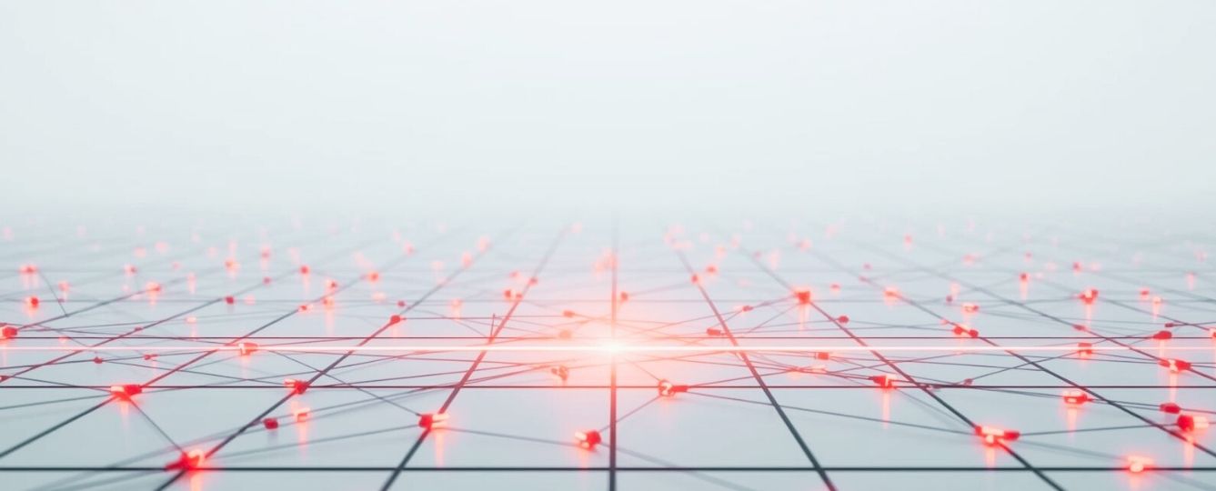 Abstract illustration of interconnected API pathways and data nodes, representing how digital systems communicate and where unseen vulnerabilities can arise.